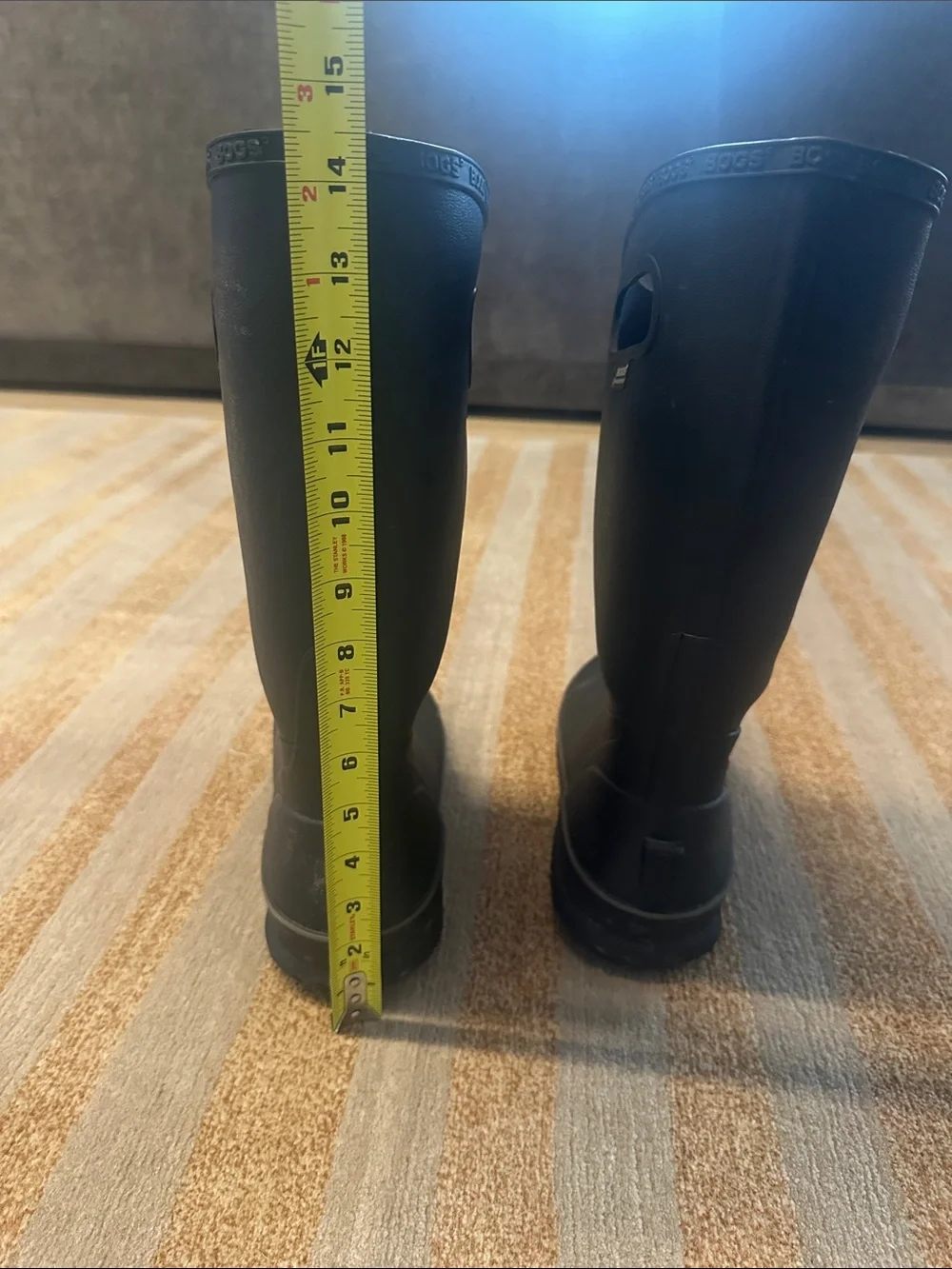 Classic Black Waterproof Rubber Rain Boots